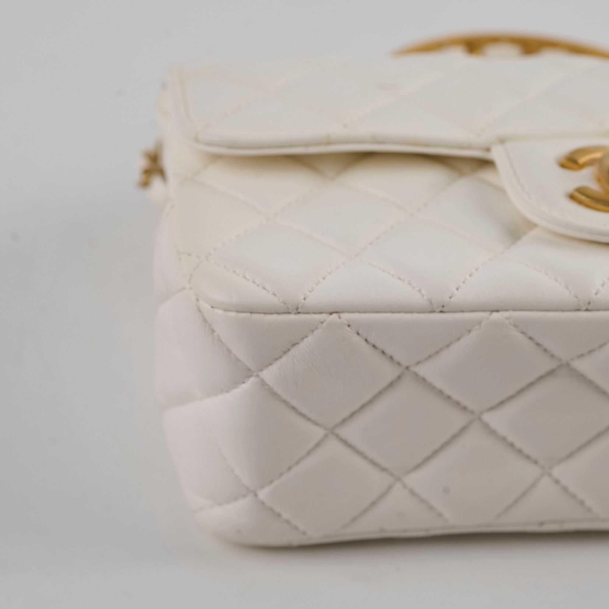 Chanel Mini Rectangle Top Handle Bag - Genuine Lambskin Leather with Microchip - Perfect for Evening Parties, Date Nights & Luxury Gift Giving
