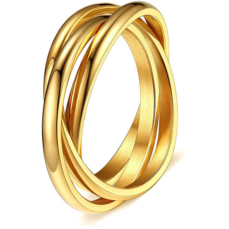 3-Piece Rotating Anxiety Relief Rings for Women - Couple Matching Geometric Jewelry Set, Stress Relief Fidget Spinner Rings for Adults - Perfect for Gifts, Therapy, and Everyday Wear