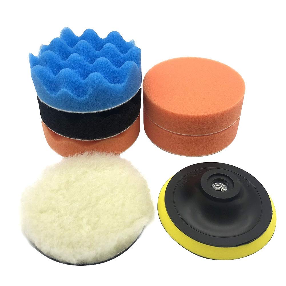 Xuulan Xianglaa 5-Inch Car Polishing Pad Kit with M14 Drill Adapter - High Quality Buffing Pads for Car Detailing, Auto Paint Correction & Vehicle Polishing - Perfect for DIY Car Enthusiasts & Professional Detailers