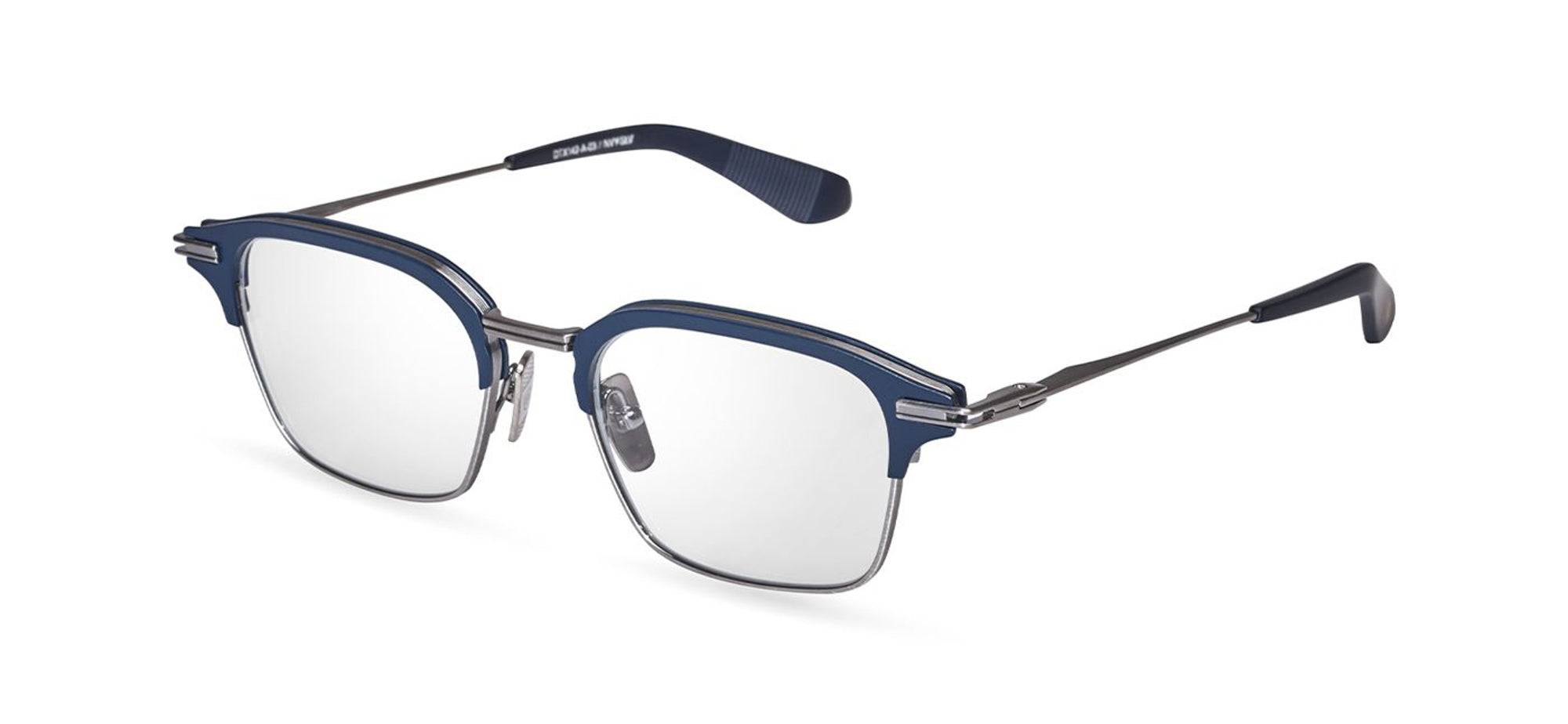 Matte Navy-Antique Silver/Clear