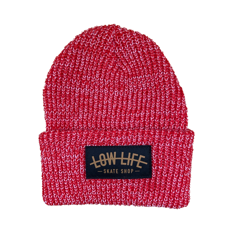 BLACK LOGO Ribbed Beanie Hat for Men & Women - Warm Winter Knit Skull Cap for Outdoor Activities, Skiing, Snowboarding