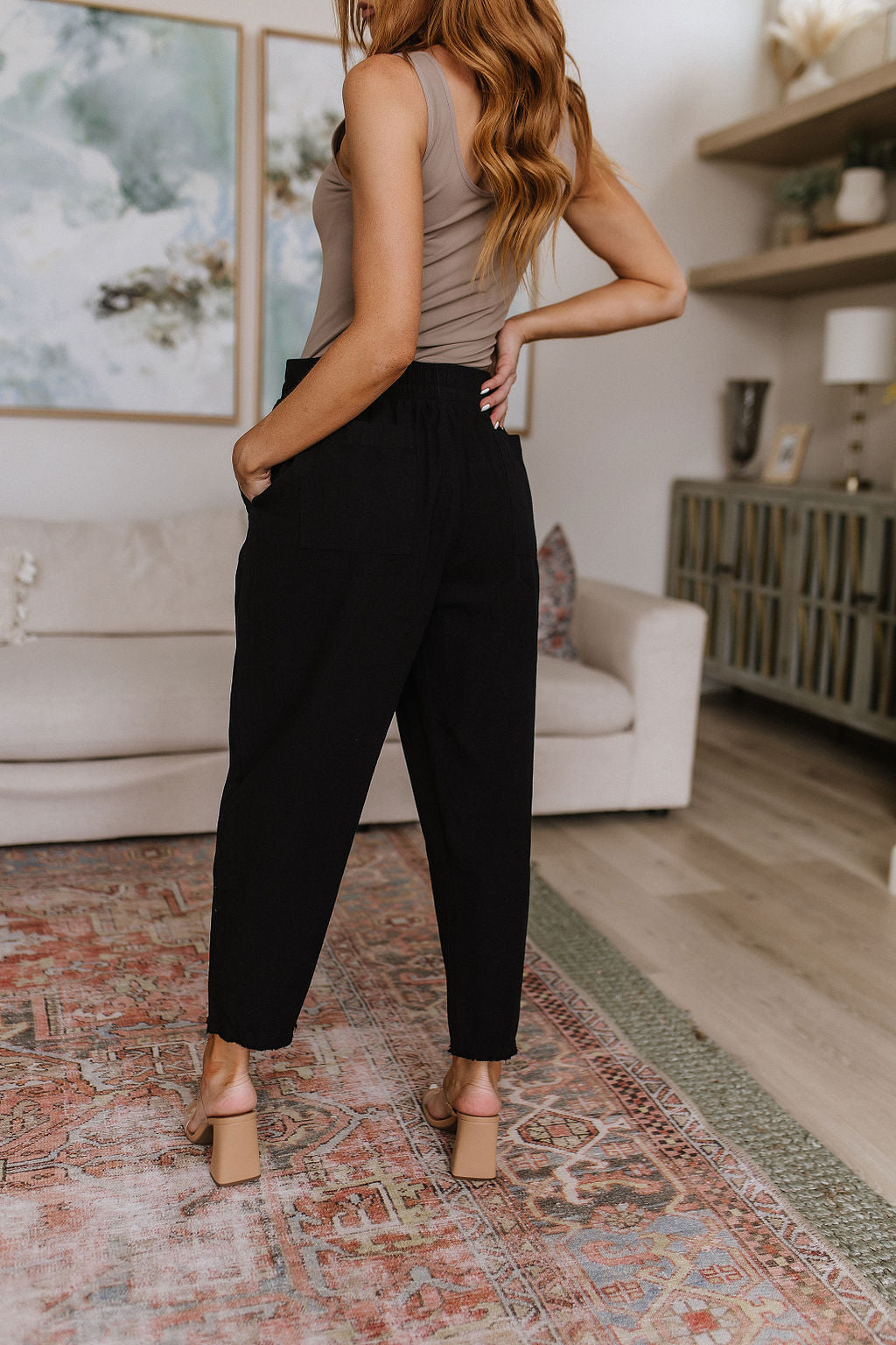 Love Me Dearly High Waisted Black Pants for Women - Slimming Tummy Control Work Pants for Office, Business Casual & Everyday Wear
