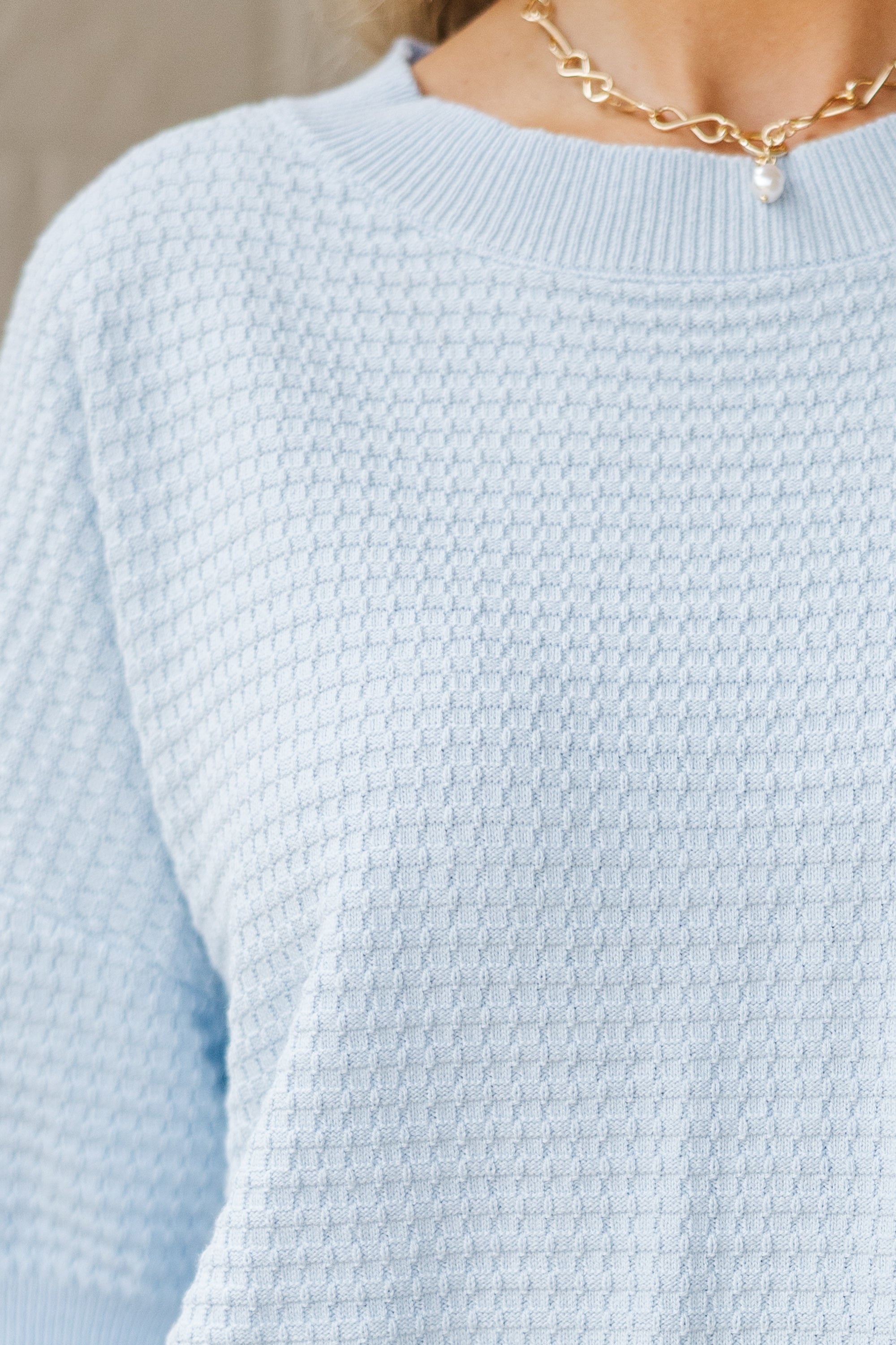 Believe Me Periwinkle Blue Textured Women's Outfit Set - Perfect for Casual Wear, Office, and Date Nights