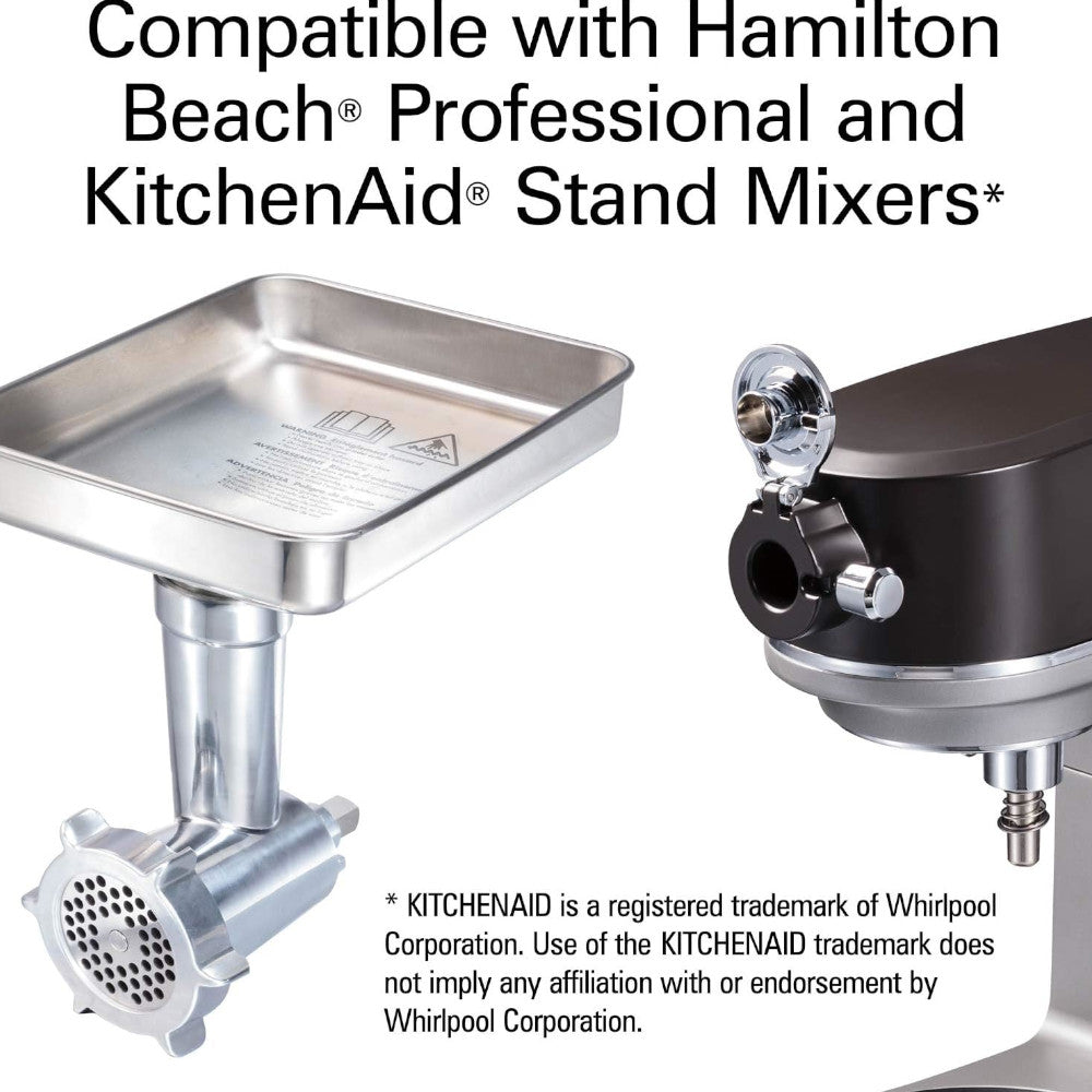 Hamilton Beach Professional Stand Mixer with All-Metal Meat Grinder & Food Grinder Attachment - Perfect for Baking, Grinding Meat & Making Homemade Sausages
