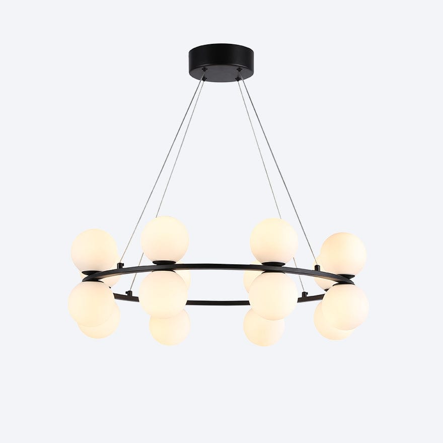 YOSHI RING 16 LED Pendant Light - Modern Dimmable Hanging Fixture for Kitchen Island, Dining Room & Bedroom Lighting | Energy Efficient LED Chandelier