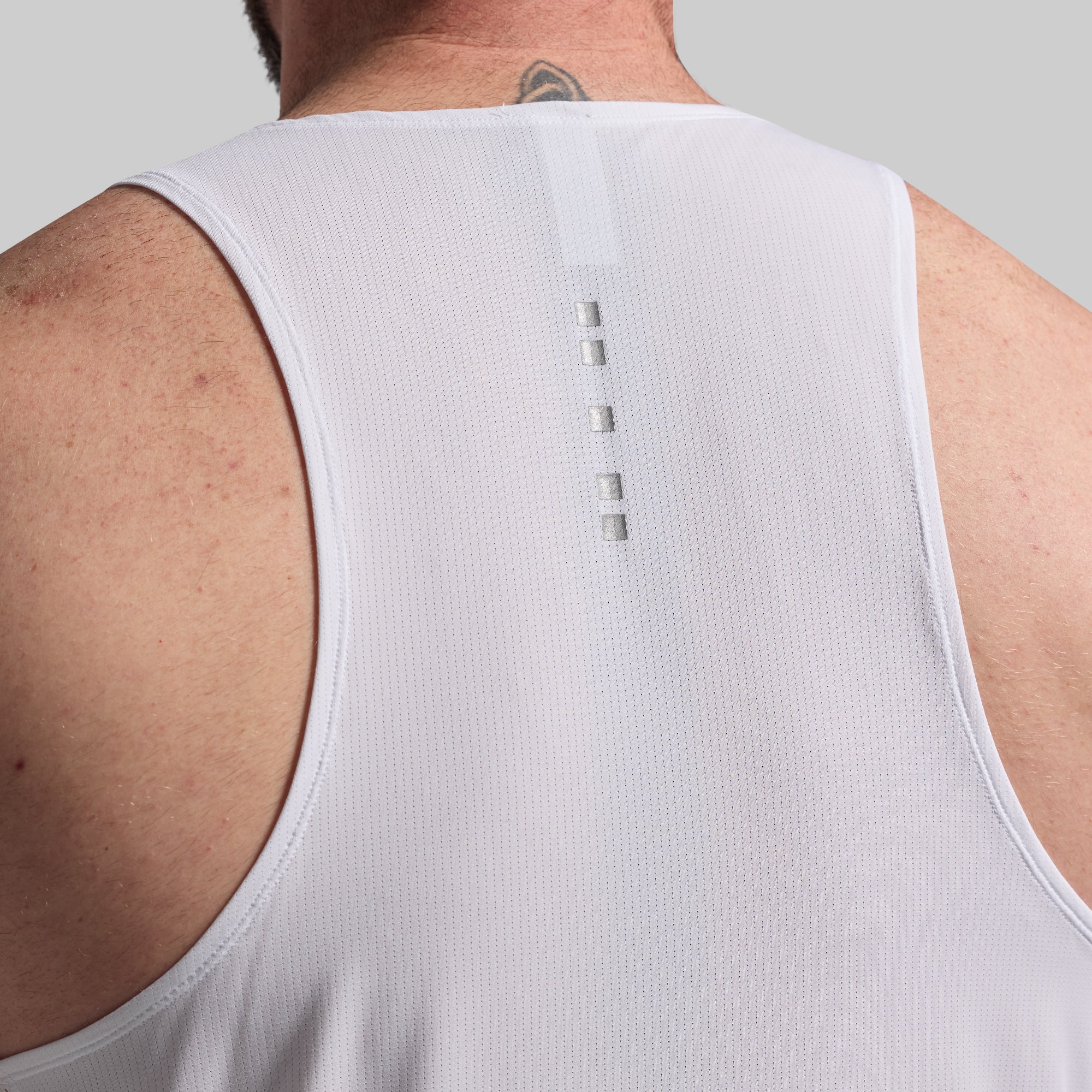 Men's Endurance Workout Tank Top - Breathable White Athletic Shirt for Running, Gym & Training - Lightweight Performance Activewear
