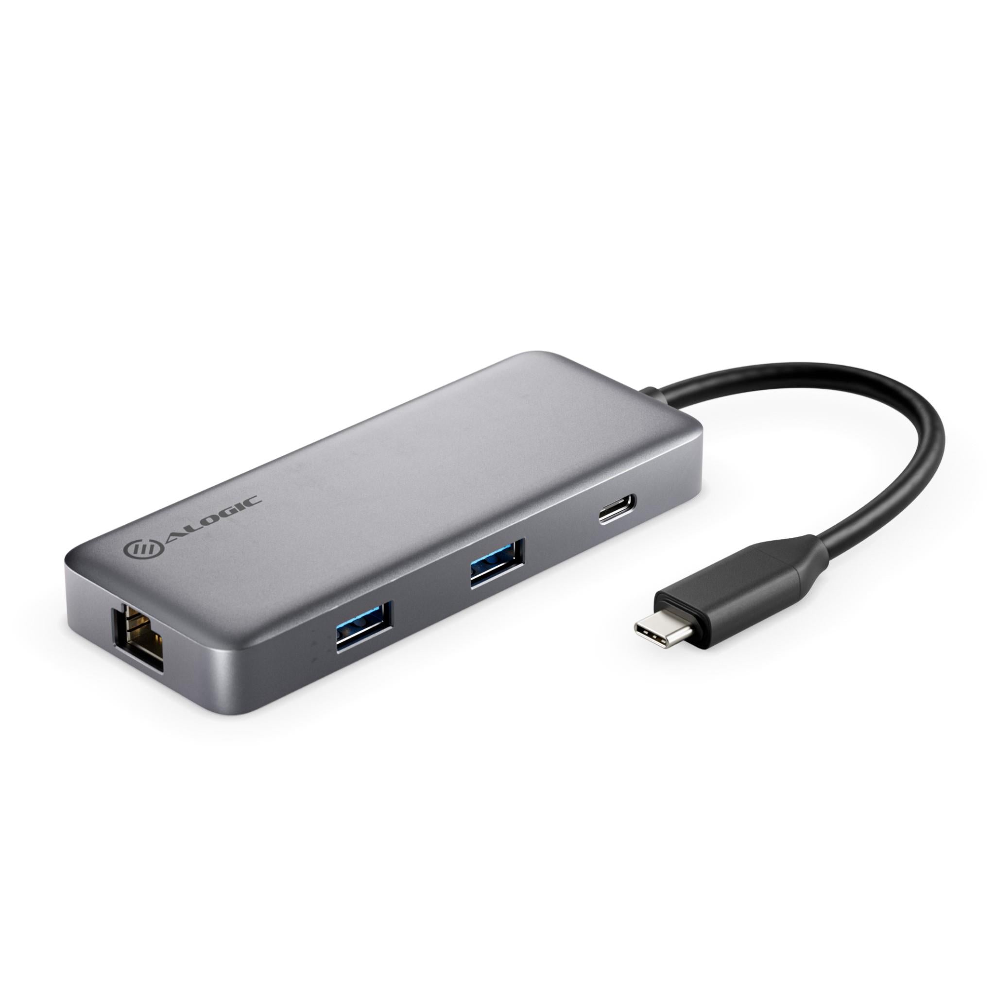 Alogic Spark 6-in-1 USB C Hub with 4K HDMI, USB 3.0, SD Card Reader - Perfect for MacBook Pro, iPad Pro & Windows Laptops - Home Office & Travel Essential