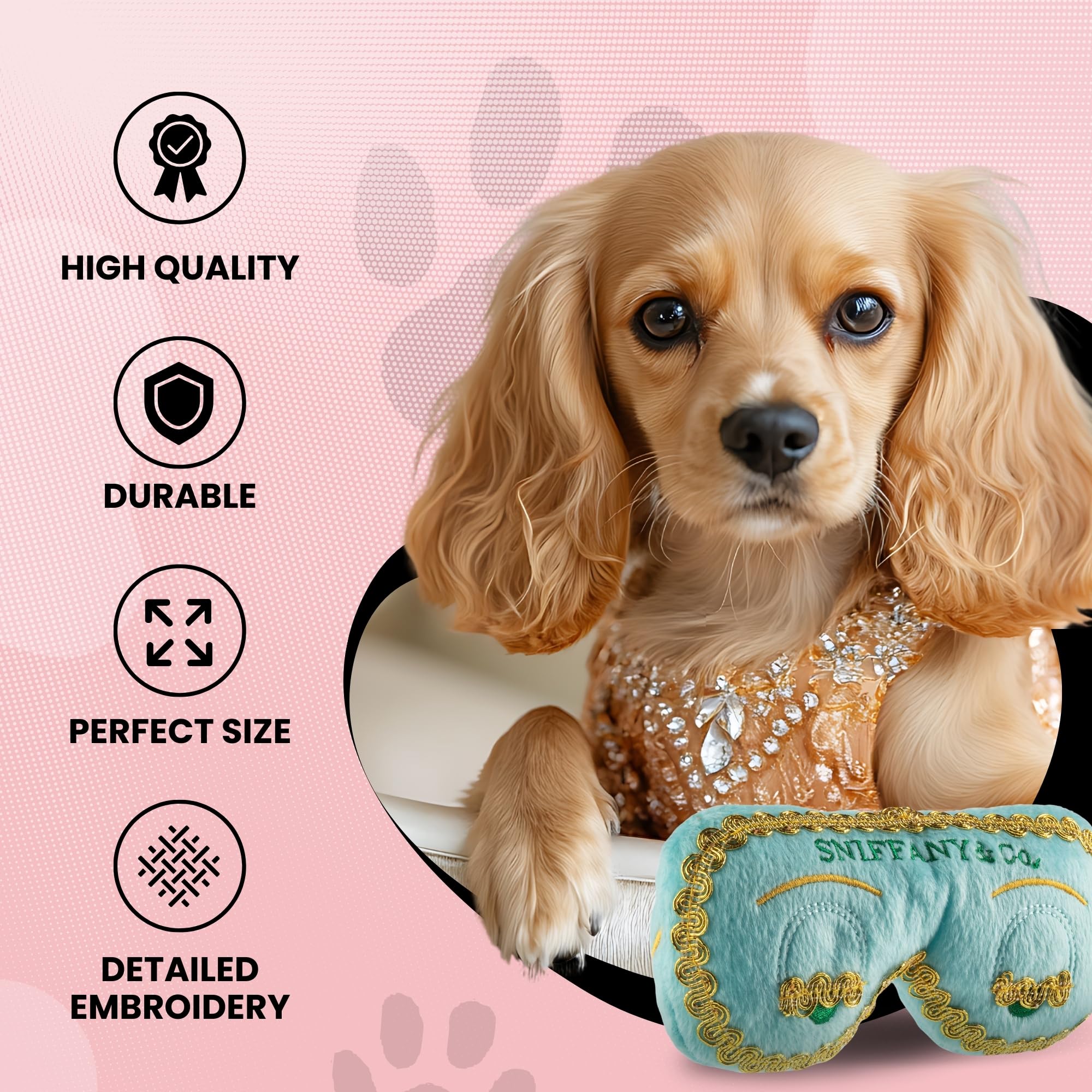 Dog Diggin Designs Runway Pup Collection - Fashion-Inspired Squeaky Plush Dog Toys for Small & Large Breeds | Perfect for Playtime, Training & Fashionable Pet Accessories
