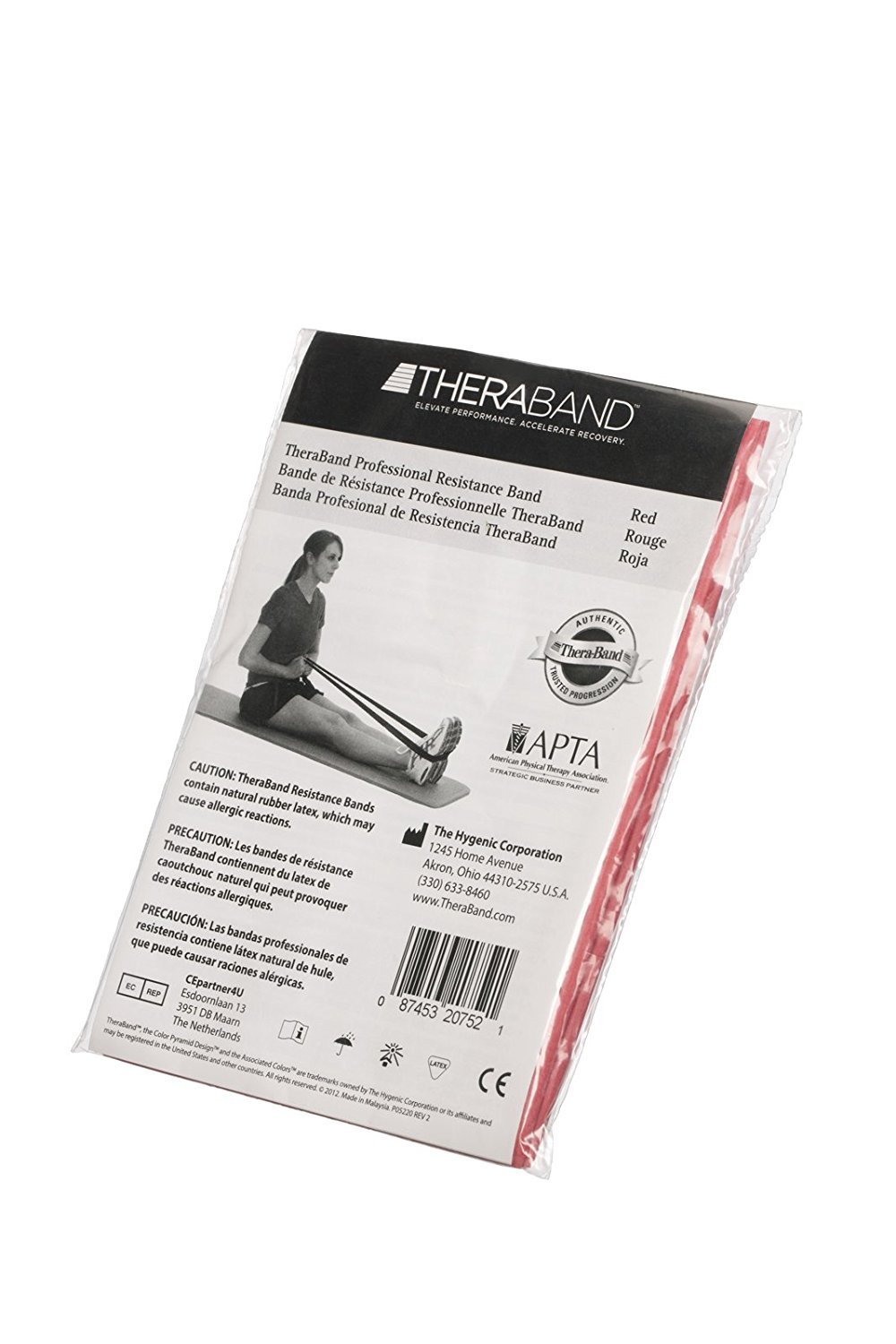 THERABAND Resistance Bands - 5 Foot Professional Latex Exercise Bands (30 Count) for Upper & Lower Body Workouts, Physical Therapy, Pilates, Home Fitness & Rehabilitation - Medium Red (Beginner Level 3) - Perfect for Home Gym, Yoga, Strength Training & Post-Injury Recovery