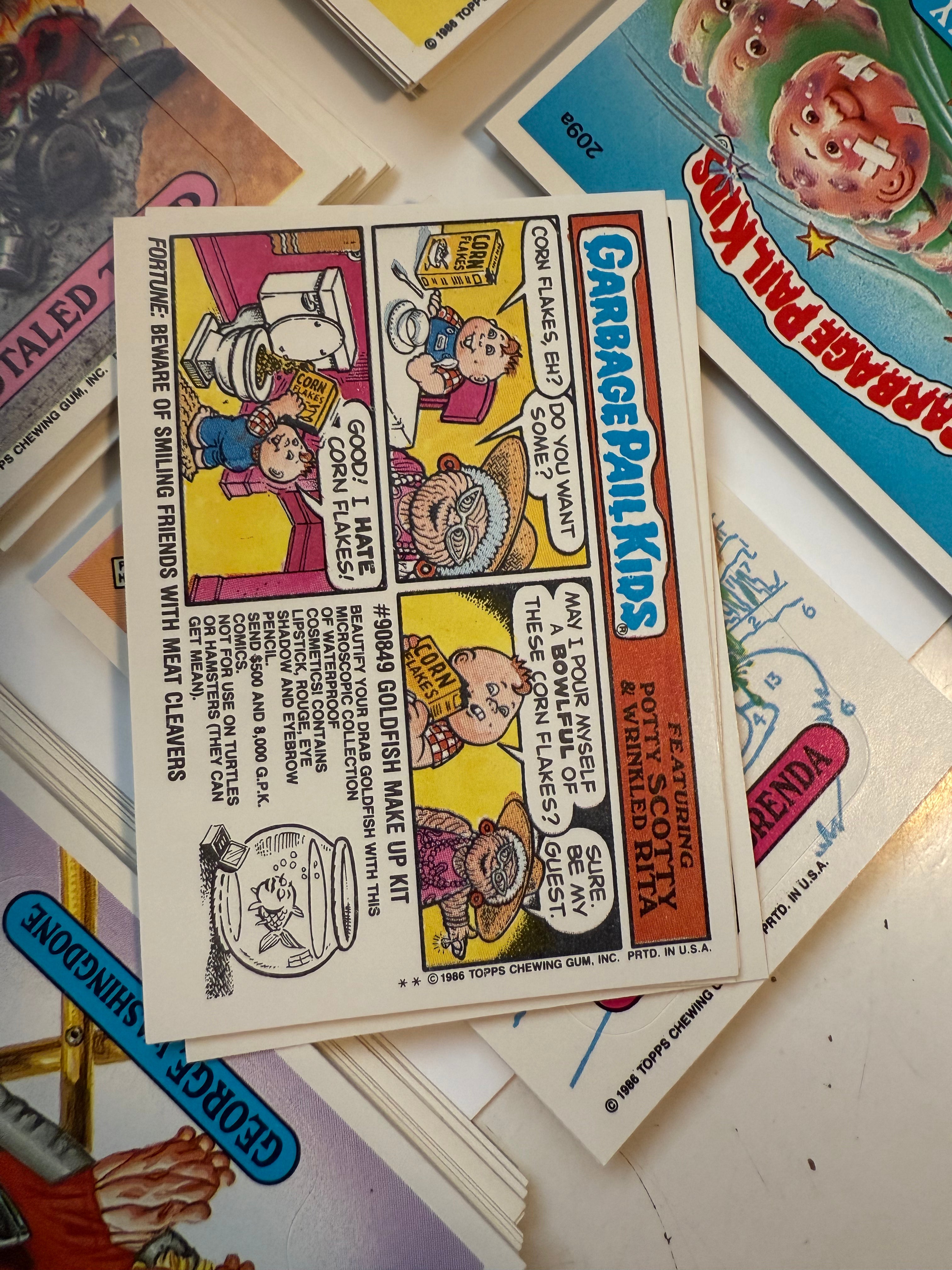 Garbage Pail Kids Series 6 Complete Stickers Set with Original Wrappers - 1985 Vintage Collectible - Perfect for Trading, Collecting, and Display