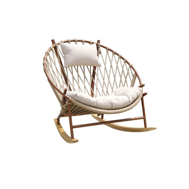 Natural Wood Grain Nursery Recliner with Removable Pillowcase - Comfortable Rocking Chair for Baby's Room, Nursery Decor & Breastfeeding