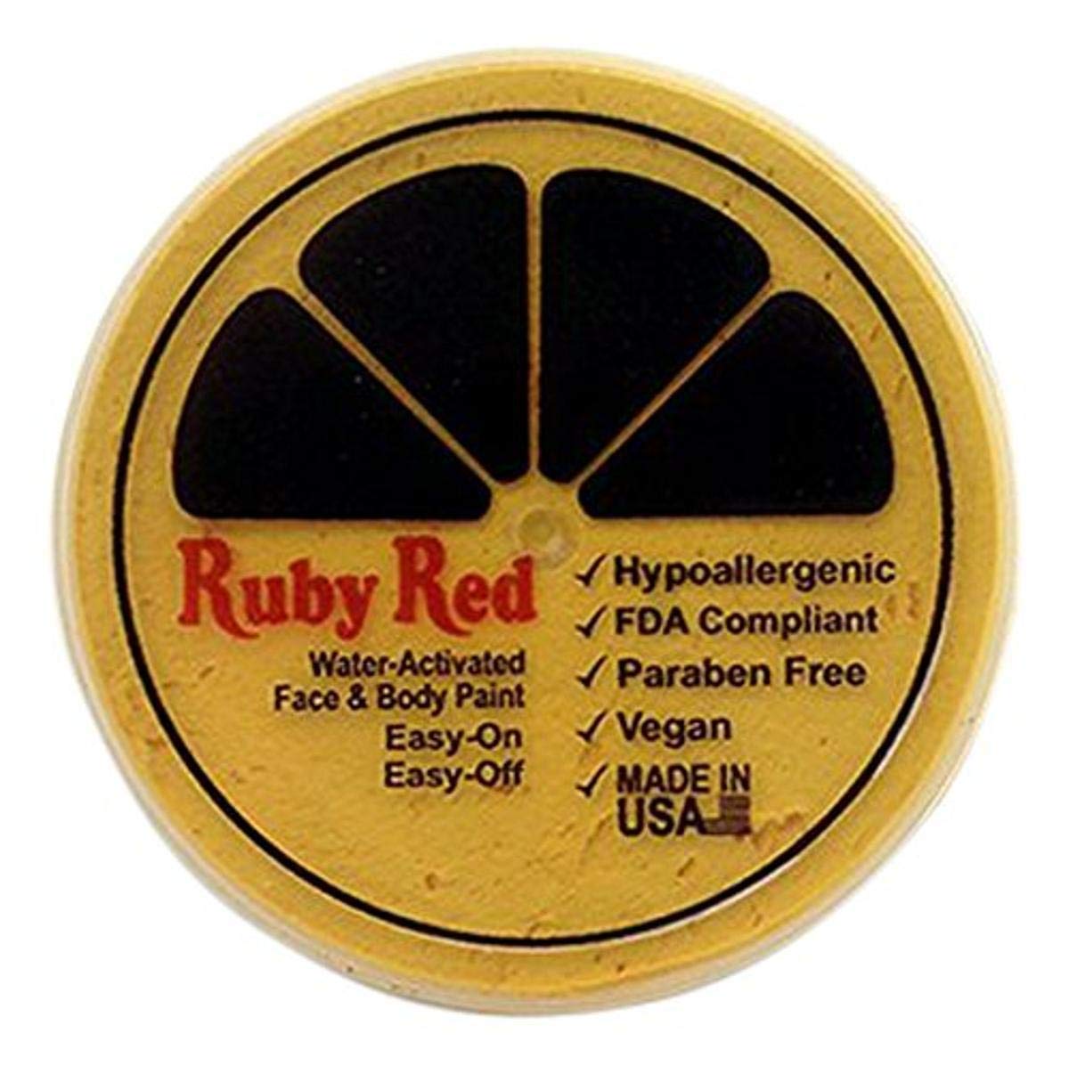 Professional Ruby Red Face Paint - 75ML Vibrant Yellow for Halloween, Cosplay & Body Art | Safe, Non-Toxic & Easy to Apply