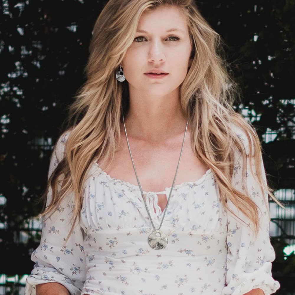 Madison Tyler Gold Plated Jewelry Set for Women | Silver Teardrop Pendant Necklace with Snake Chain | Fashionable Dangle Earrings | Trendy Layered Necklace Set | Perfect for Date Night, Office Wear & Special Occasions