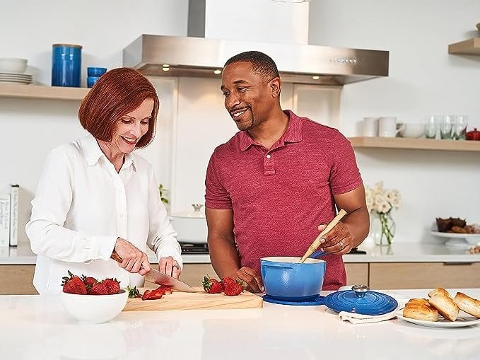 Le Creuset 2.25 Quart Enameled Cast Iron Sauce Pan with Lid - Multiple Colors (Marseille, Cerise, Flame) - Perfect for Soups, Sauces & Slow Cooking