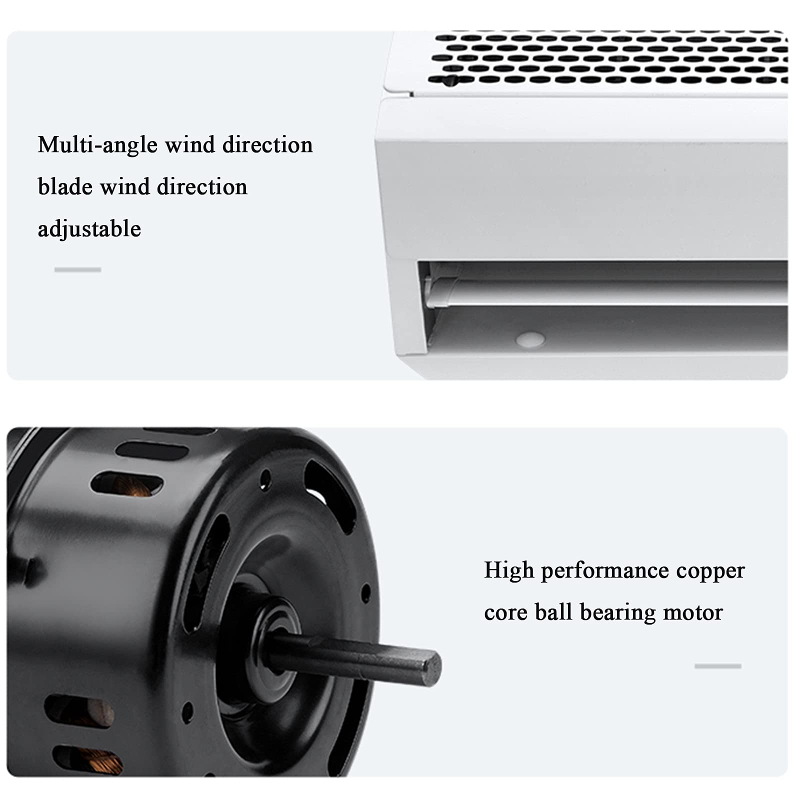 Commercial Silent Air Curtain - Wall Mounted 2-Speed Door Air Barrier with Remote Control, Large Airflow & Adjustable Wind Direction, Energy Efficient Motor (0.6m) - Ideal for Store Entrances, Restaurants & Warehouses to Block Insects & Maintain Temperature