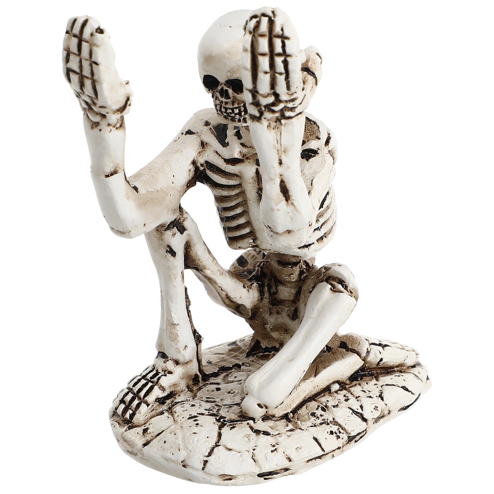IMIKEYA Skull Pen Holder - Skeleton Pen Display Stand, Makeup Brush Organizer, Fountain Pen Holder for Halloween Home Decor - Perfect for Office Desk, Makeup Vanity & Halloween Party Display