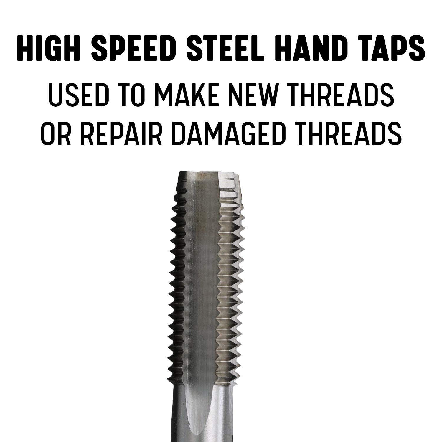 Drill America #12-32 UNS High Speed Steel Plug Tap Set - 12 Pack | Precision Threading Tool for Metalworking, DIY Projects & Professional Machining