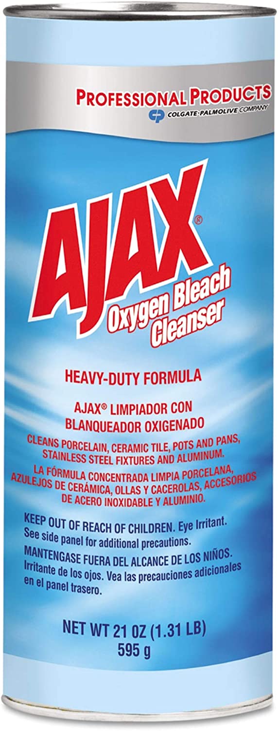 Ajax Oxygen Bleach Powder 21 oz (Pack of 24) - Stain Remover for Laundry, Household Cleaning & Whitening Clothes