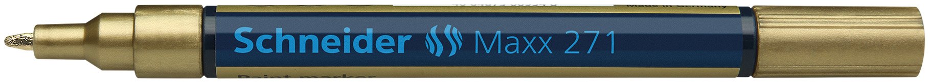 PAINT MARKER MAXX 271 Gold - Premium Industrial Paint Marker for Metal, Wood, Plastic - Perfect for DIY Projects, Sign Making, and Automotive Touch-Ups