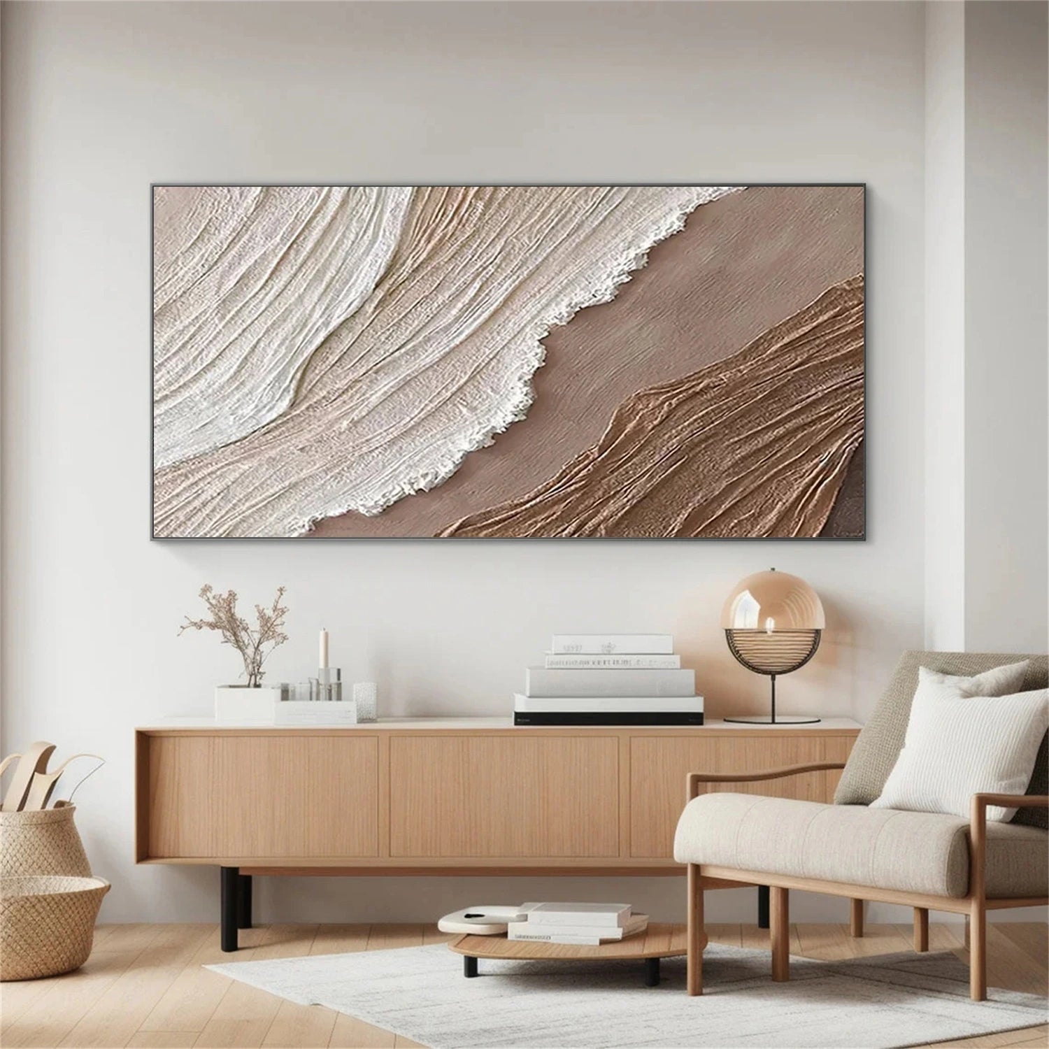 Ocean and Sky Painting #OS 094 - Handmade Canvas Wall Art for Home & Office Decor - Perfect for Living Room, Bedroom, or Office Wall Decoration