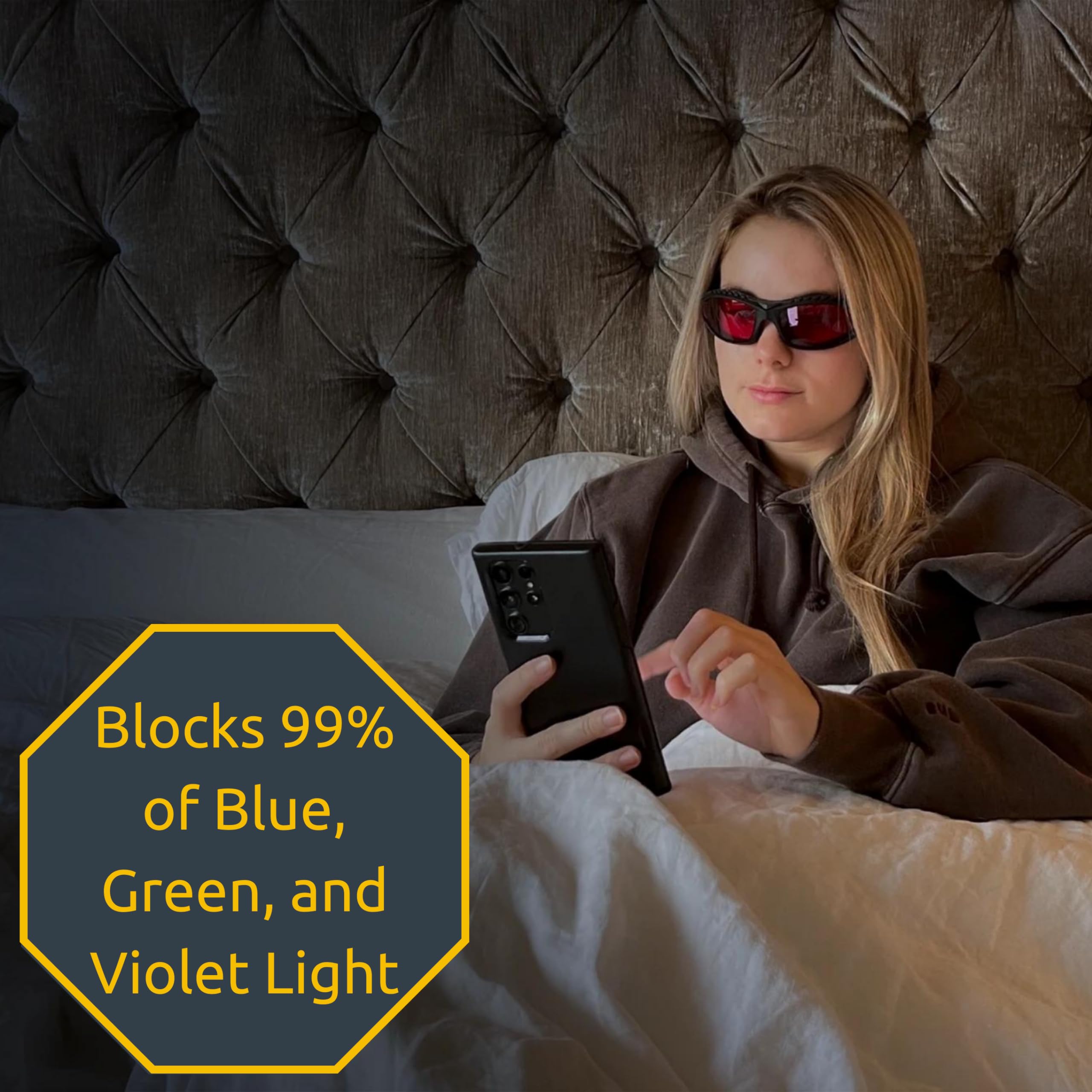 TrueDark Twilights Classic Blue Light Blocking Glasses for Men & Women - Reduce Eye Strain & UV Glare, Improve Sleep - Perfect for Computer Work, Gaming, Watching TV & Phone Use - Anti-Blue Light Eyewear by Dave Asprey