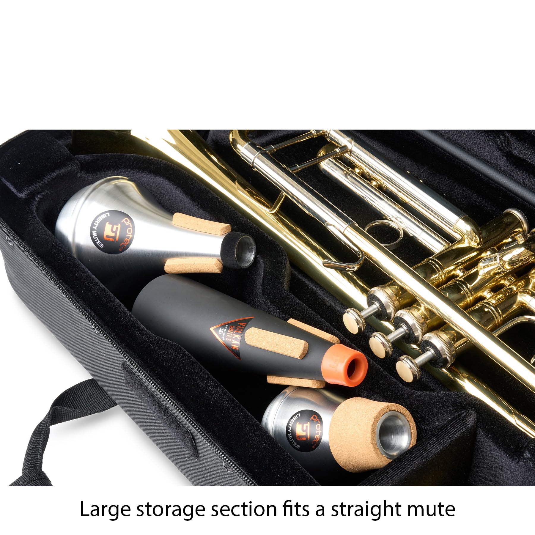 Protec Trumpet MAX Rectangular Case with Interior Mute Storage | Model MX301 | Durable Protection for Trumpet & Accessories | Perfect for Musicians, Band Practice & Travel