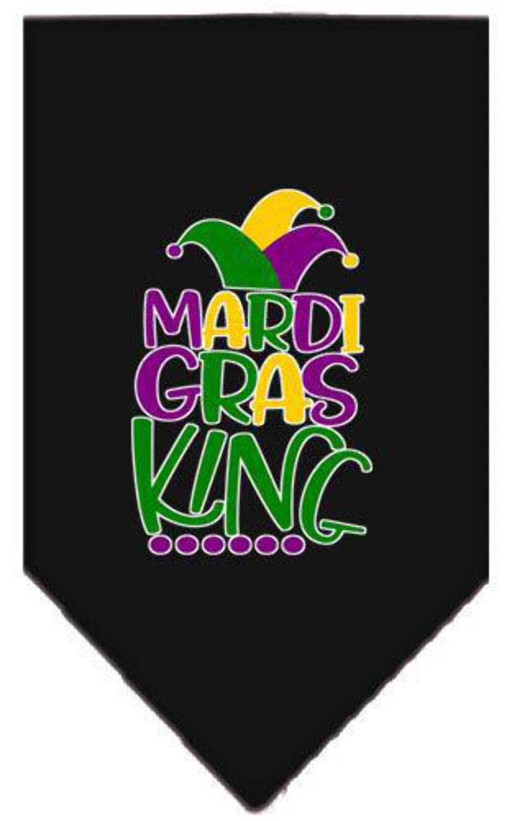 Pet Dog Bandana - Mardi Gras King Screen Printed Light Pink Small Bandana for Dogs & Cats - Perfect for Festivals, Parties & Pet Costumes