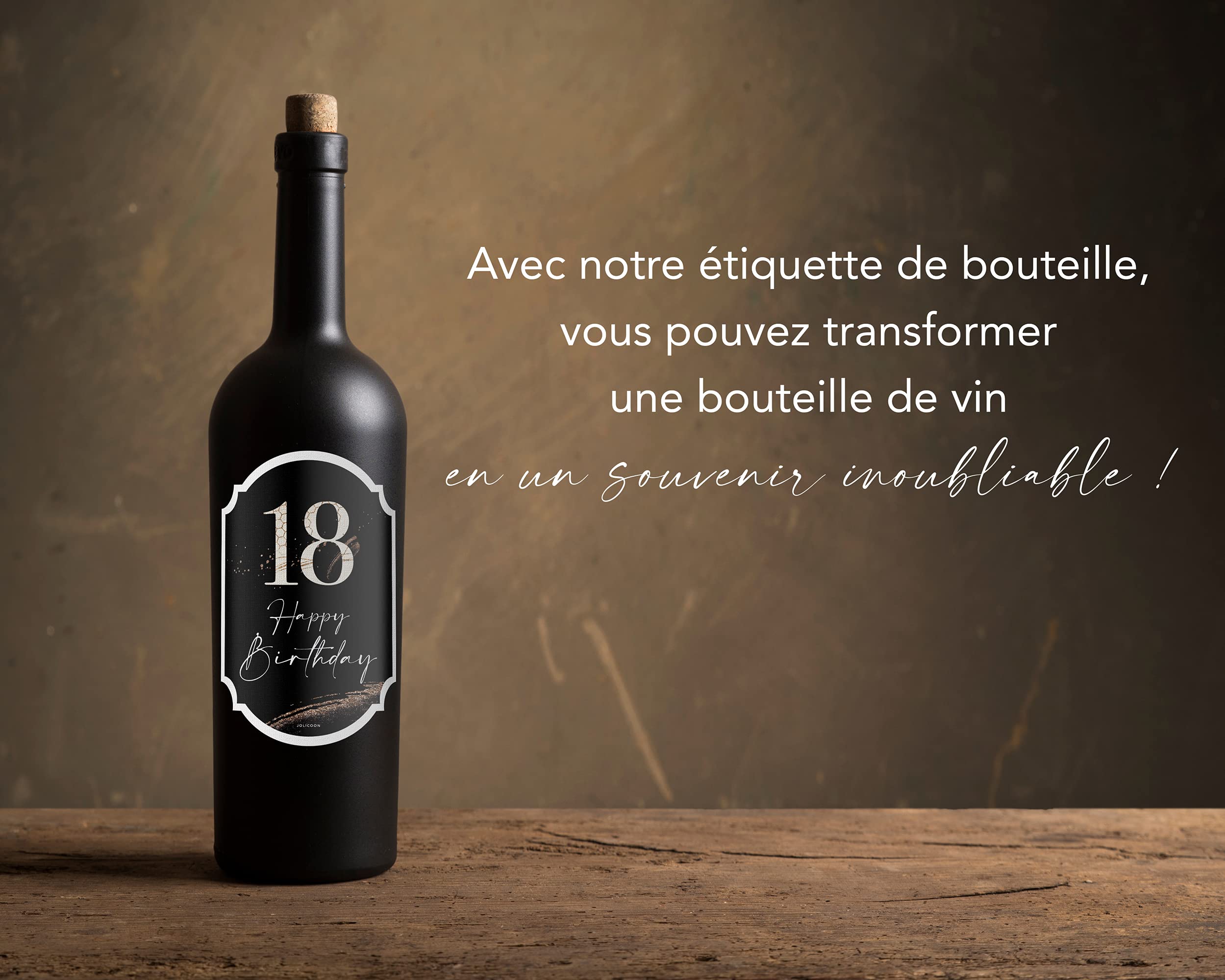 18th Birthday Wine Bottle Labels - Party Favors for Adults Celebration