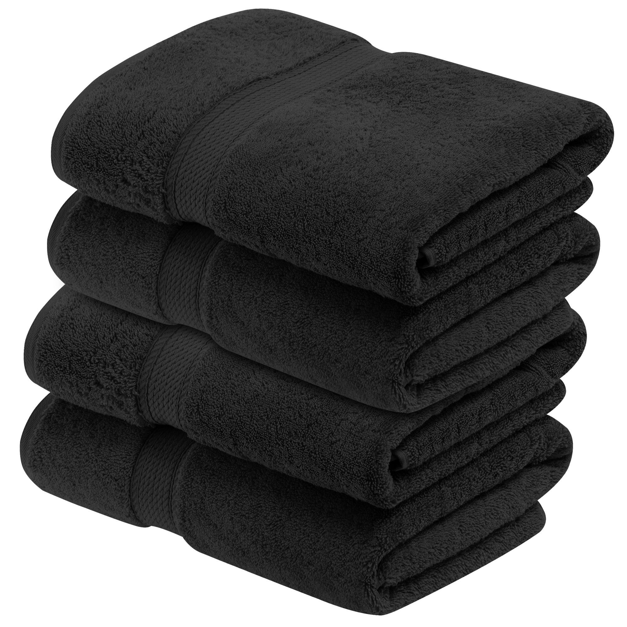 Premium 4-Piece Egyptian Cotton Bath Towel Set - Ultra Soft, Heavyweight & Plush Pile for Spa-Like Luxury at Home | Perfect for Bath, Beach & Guest Use