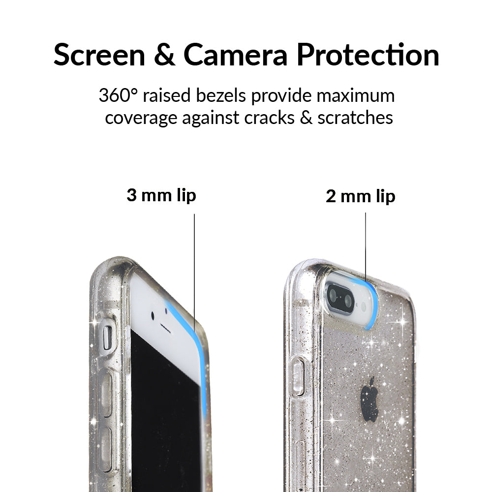 Sparkly Grey Stardust Glitter iPhone Case - Protective Slim Fit Cover for iPhone 13/14/15 Pro Max - Stylish Glittery Phone Case for Women Girls (Perfect for Parties, Night Out & Everyday Use)