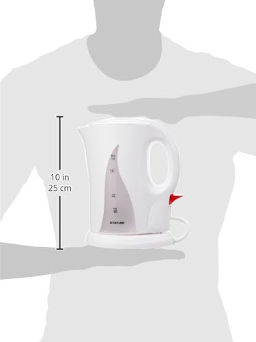 STATUS Denver Electric Water Kettle - 1 Liter Stainless Steel Tea Kettle with Auto Shut-Off - White for Home, Office & Dorm Use - Perfect for Boiling Water for Tea, Coffee & Instant Meals