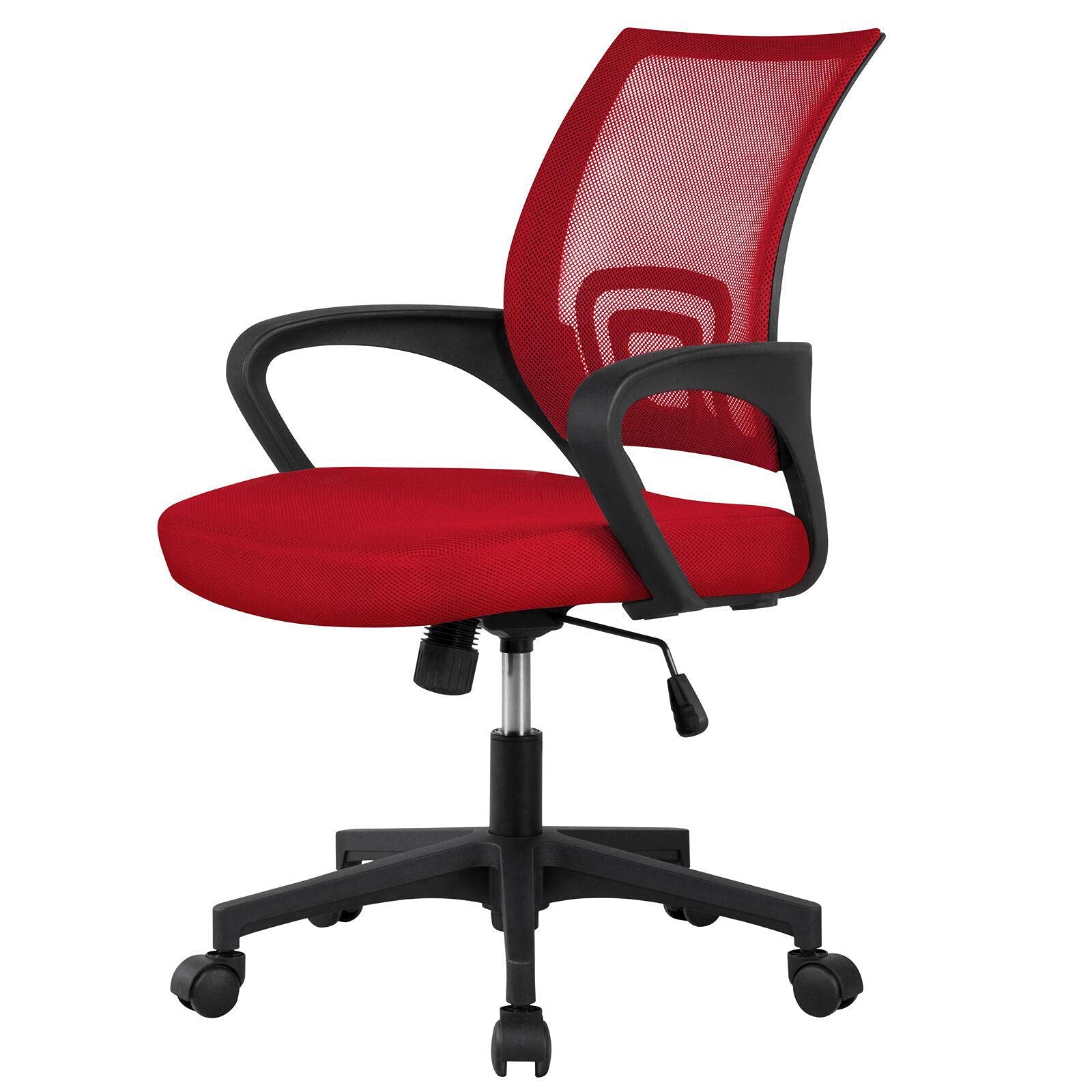 Ergonomic Mesh Swivel Office Chair - Adjustable Height, Rolling Task Chair with Lumbar Support for Home Office, Gaming & Computer Desk - Comfortable High Back Mesh Chair for Long Hours Sitting