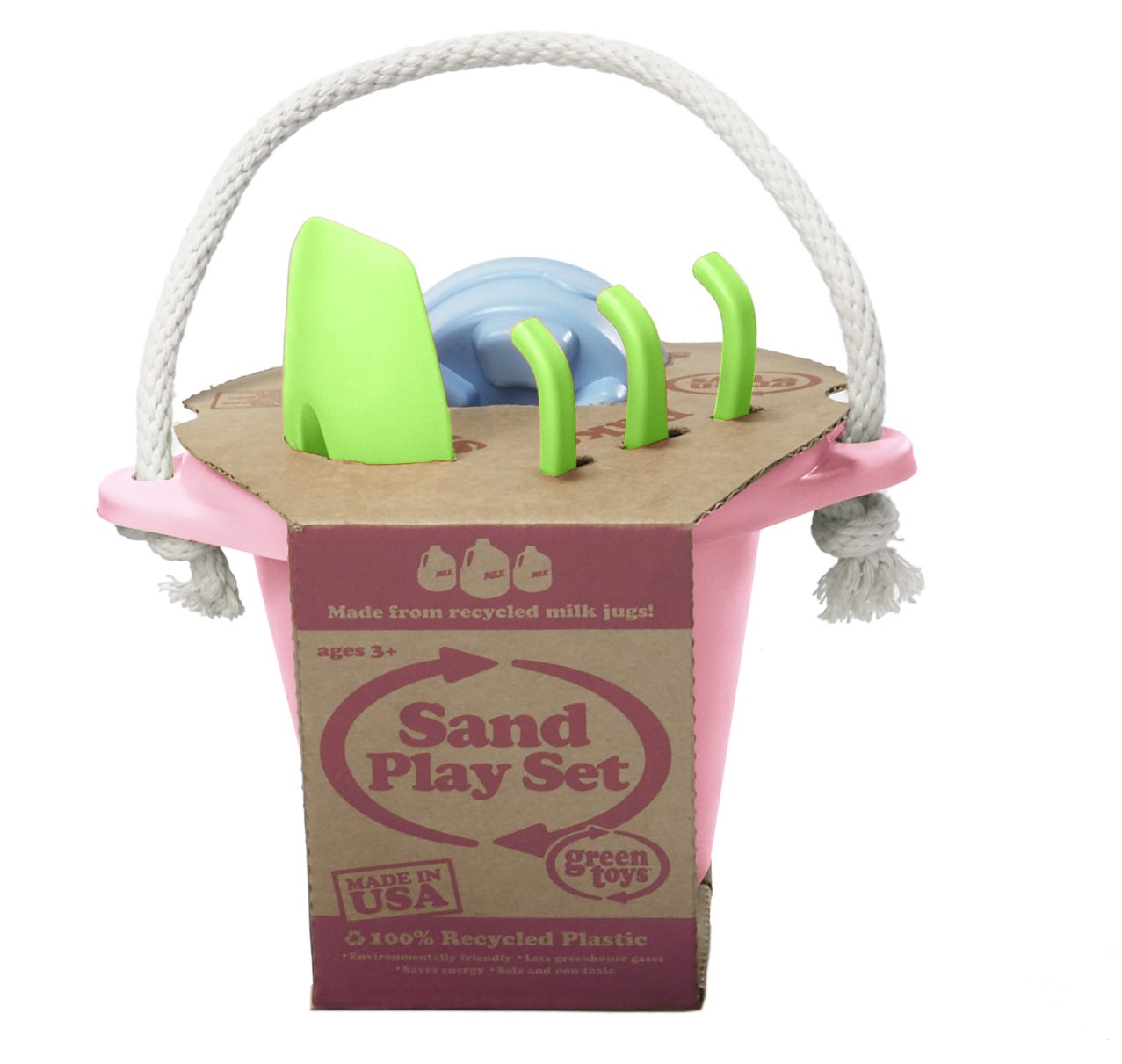 Eco-Friendly Green Toys Sand Play Set for Kids - Pink Beach & Outdoor Fun | BPA-Free, Durable & Safe Sandbox Toys for Toddlers & Preschoolers