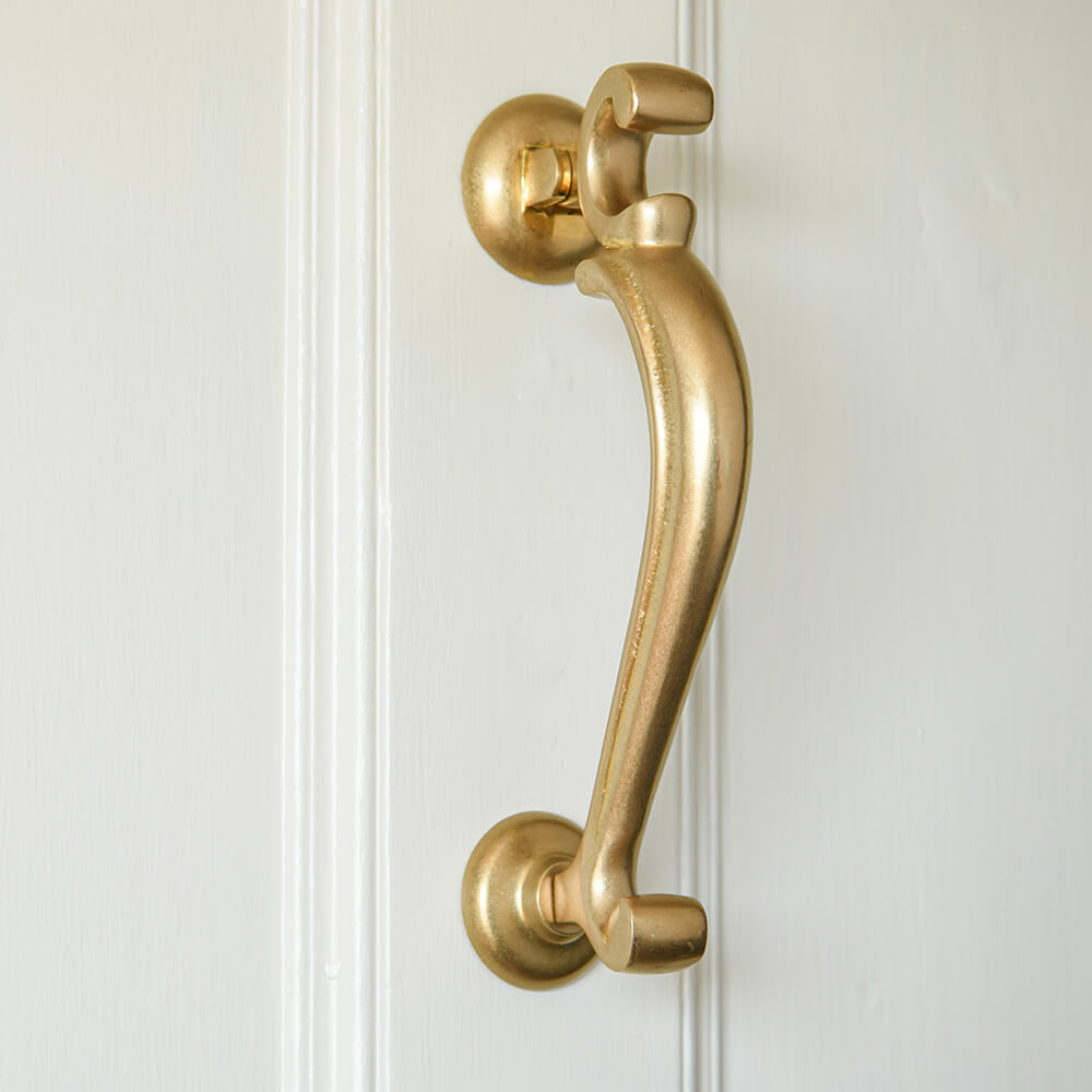 Vintage Aged Brass Extra Large Doctors Door Knocker - Classic & Durable Entryway Decor for Home, Office & Cabin - Perfect for Traditional & Rustic Style Houses