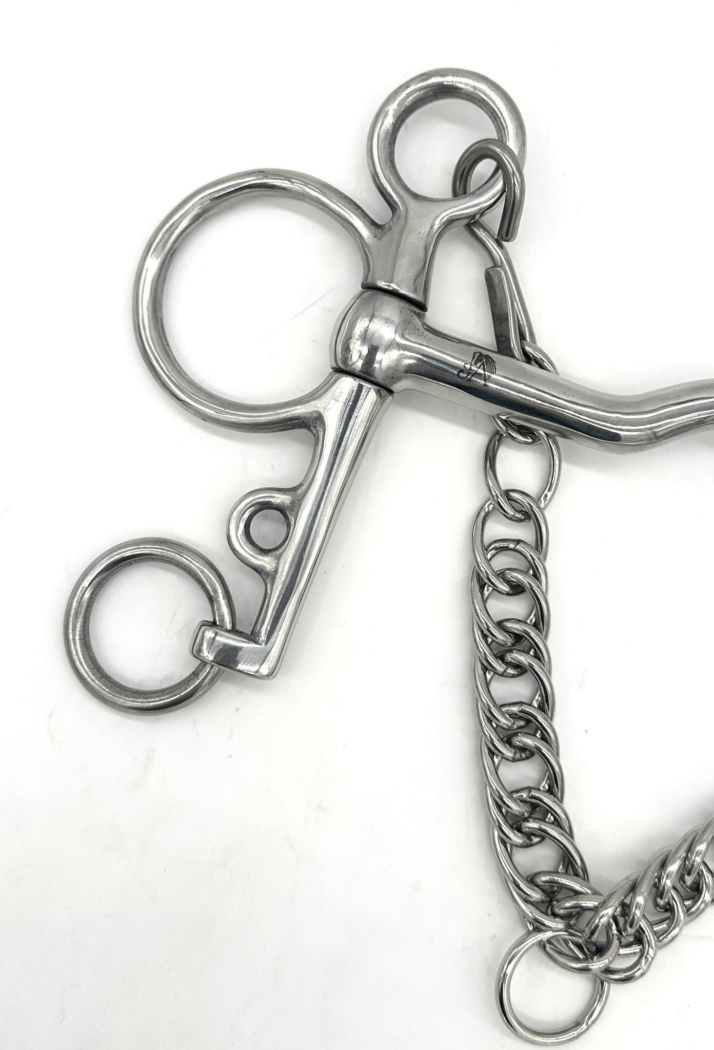 Jake Adams Low Port Pelham Bit - English Horse Riding Bit for Dressage & Jumping - Perfect for Training & Show Events