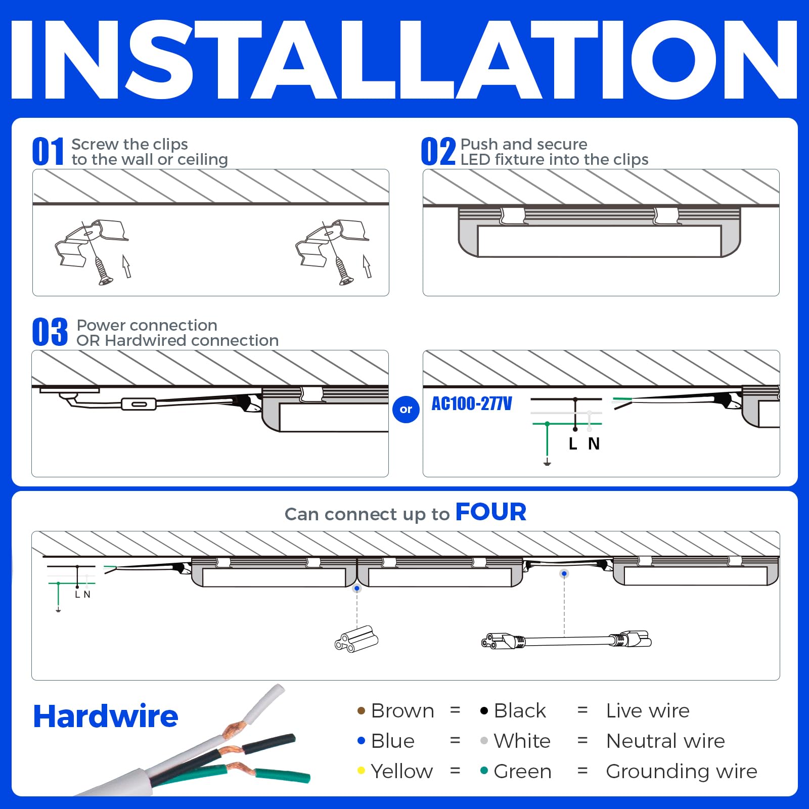 Barrina 8FT LED Shop Light - 72W 10000LM 6500K Super Bright Linkable LED Tube Lights with Clear Cover, V-Shape T8 Integrated Fixture for Garage, Warehouse, Workshop (6 Pack) - Perfect for Industrial Lighting, Home Improvement & Commercial Spaces