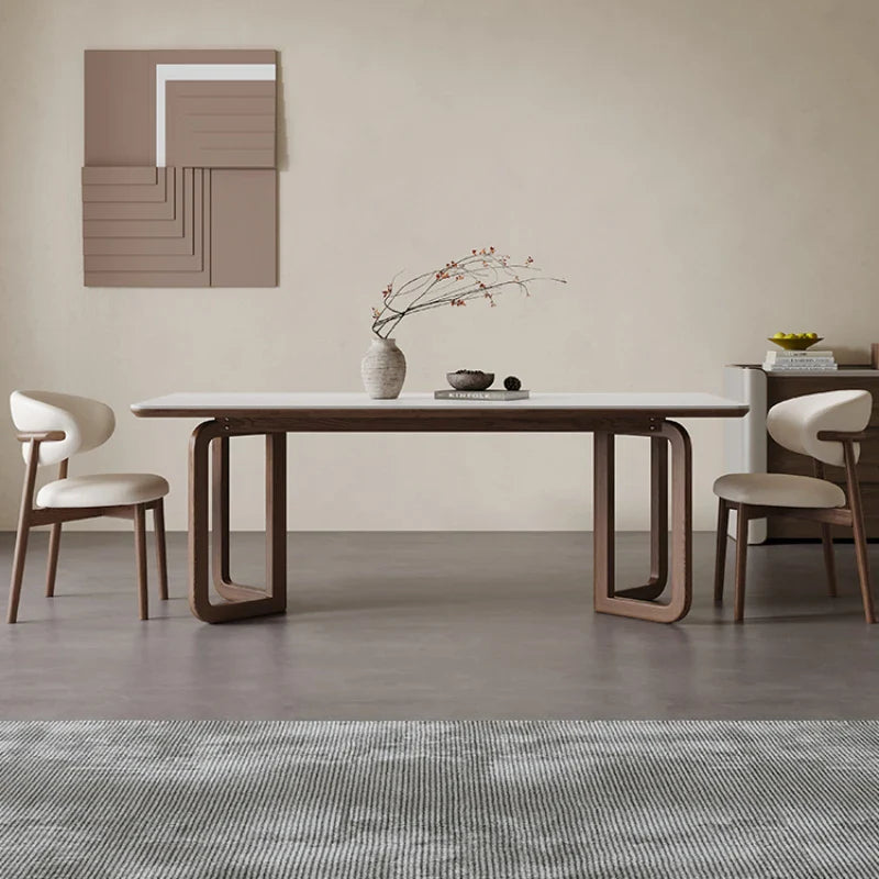 Luxury Designer Dining Table - Modern Elegant Wooden Dining Room Table for Home & Restaurant Use - Perfect for Family Gatherings & Dinner Parties