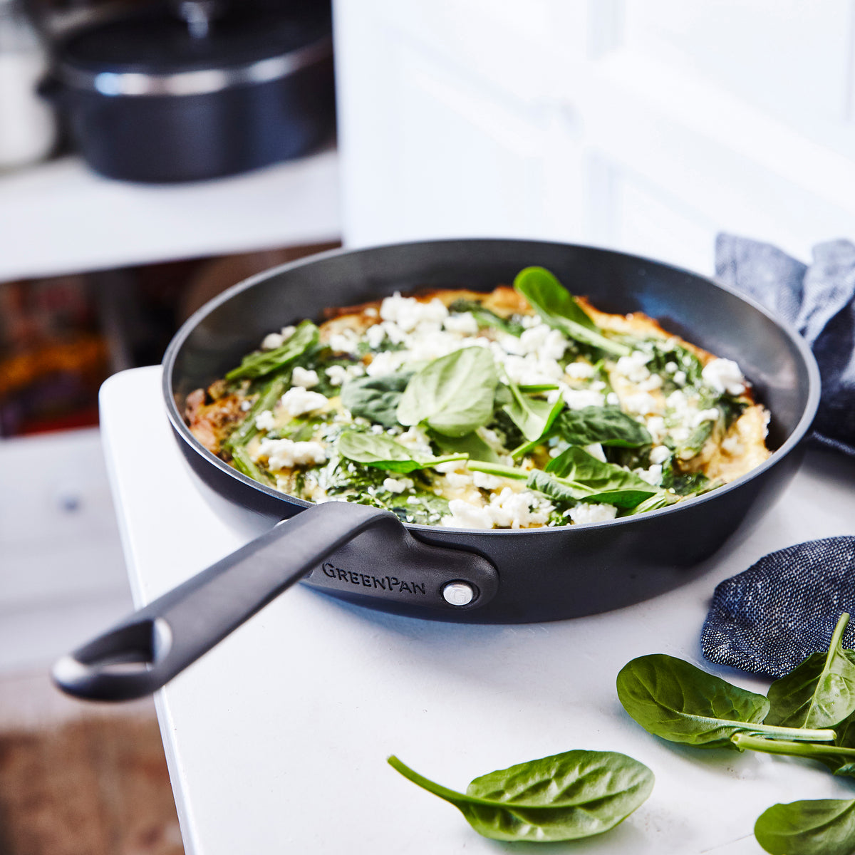Nonstick Ceramic Frying Pan 9.5 Inch - PFOA Free, Healthy Cooking Skillet for Eggs, Pancakes & Stir Fry - Perfect for Gas, Electric & Induction Stoves