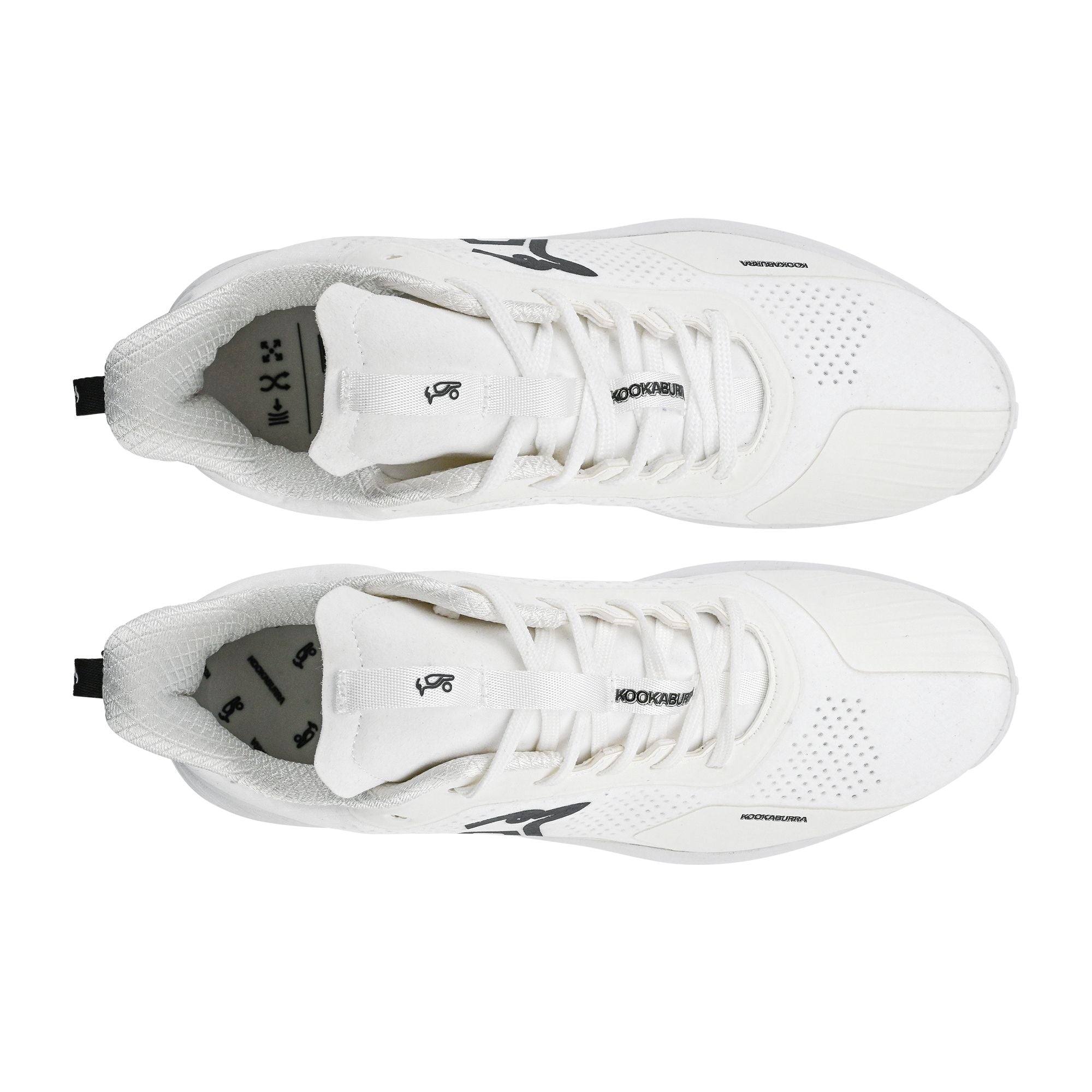 Kookaburra KC Players Rubber Shoes - White/Black 2025 | Cricket & Field Sports Footwear for Men & Women