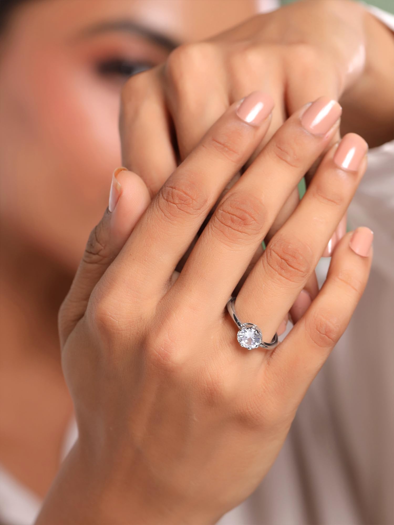 Adjustable Crystal Yellow Chime Rings for Women & Girls - Silver & Rose Gold Plated Rings | Perfect Birthday, Anniversary, Valentine's Day Gift for Wife, Girlfriend | Elegant Jewelry for Everyday Wear & Special Occasions