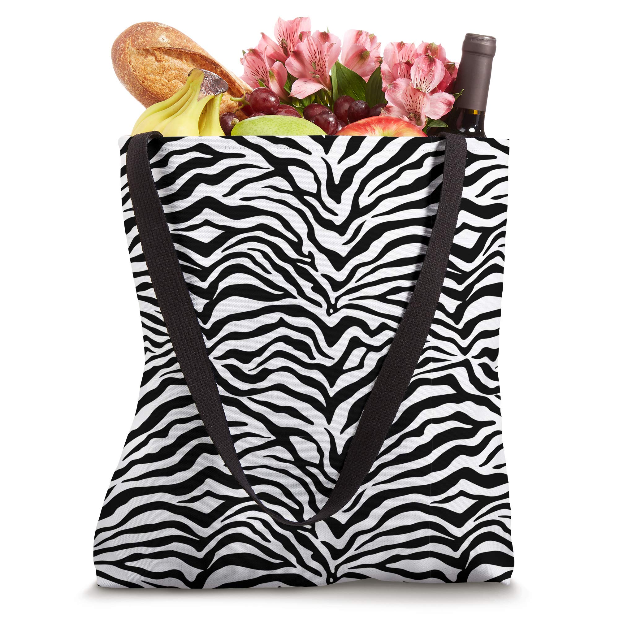 Stylish Zebra Print Tote Bag for Women - Large Reusable Shopping & Beach Bag - Perfect for Groceries, Work, Travel & Everyday Use