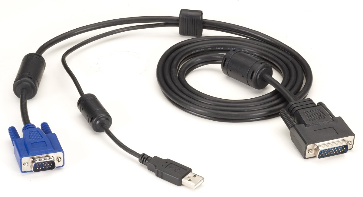 Black Box ServSwitch Secure KVM Switch Cable - VGA & USB to HD26 for Multi-Computer Control | Ideal for Data Centers, Server Rooms & IT Workstations