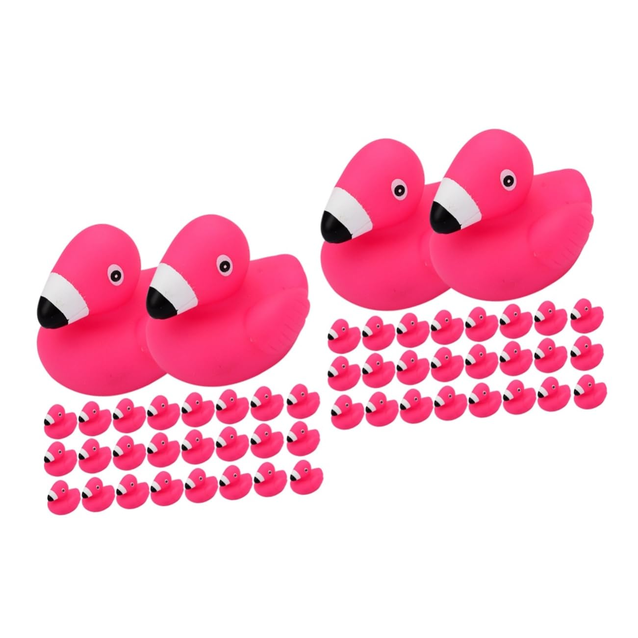FOYTOKI 48 Pcs Flamingo Bath Toys for Kids - Non-Toxic Vinyl Rosy Floating Bathtub Toys for Toddlers - Fun Bath Time Play Set for Baby Girls & Boys - Perfect for Pool, Beach & Water Play