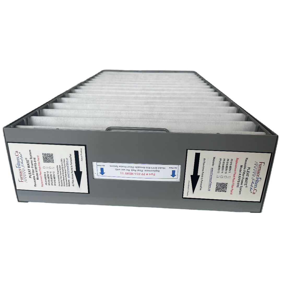 Electro Air / York M1 1056 Reusable Air Filter Frame Kit - 15 3/8 x 25 1/2 x 5 1/4 Inches - Includes Lifetime Frame (Model RFFS 816) & 3 MERV 11 Replacement Filters (Part PP 816) - Perfect for HVAC Systems & Home Air Purification