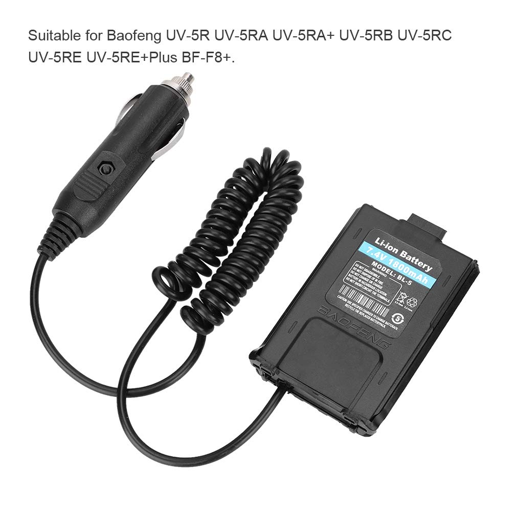 UV-5R Radio Walkie-Talkie Car Charger with Low Heat Dissipation IC - Fast Charging Battery Pack for Ham Radio & Emergency Communication On-The-Go