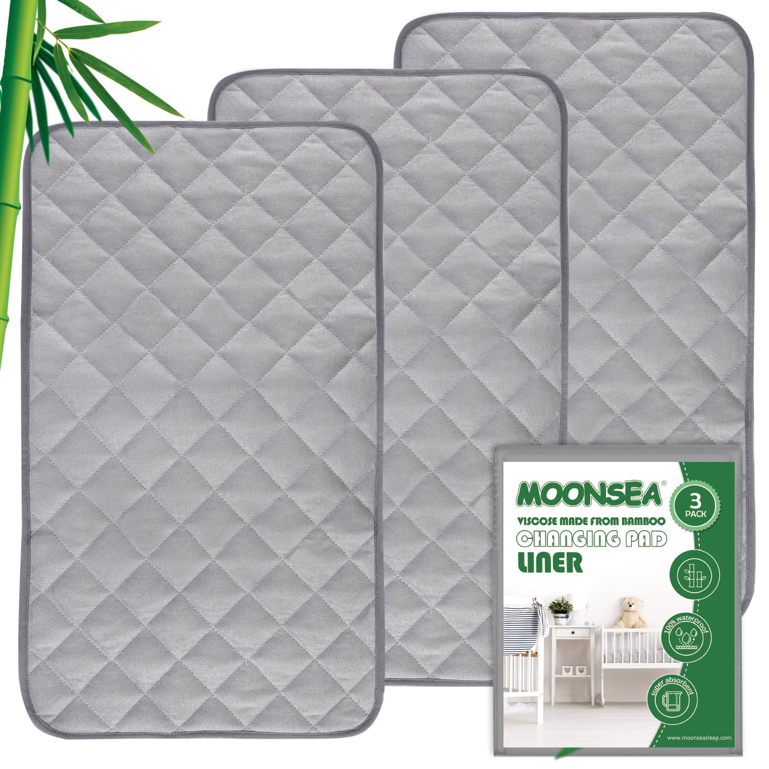 Premium Non-Slip Waterproof Diaper Changing Pad Liners - 3 Pack 13