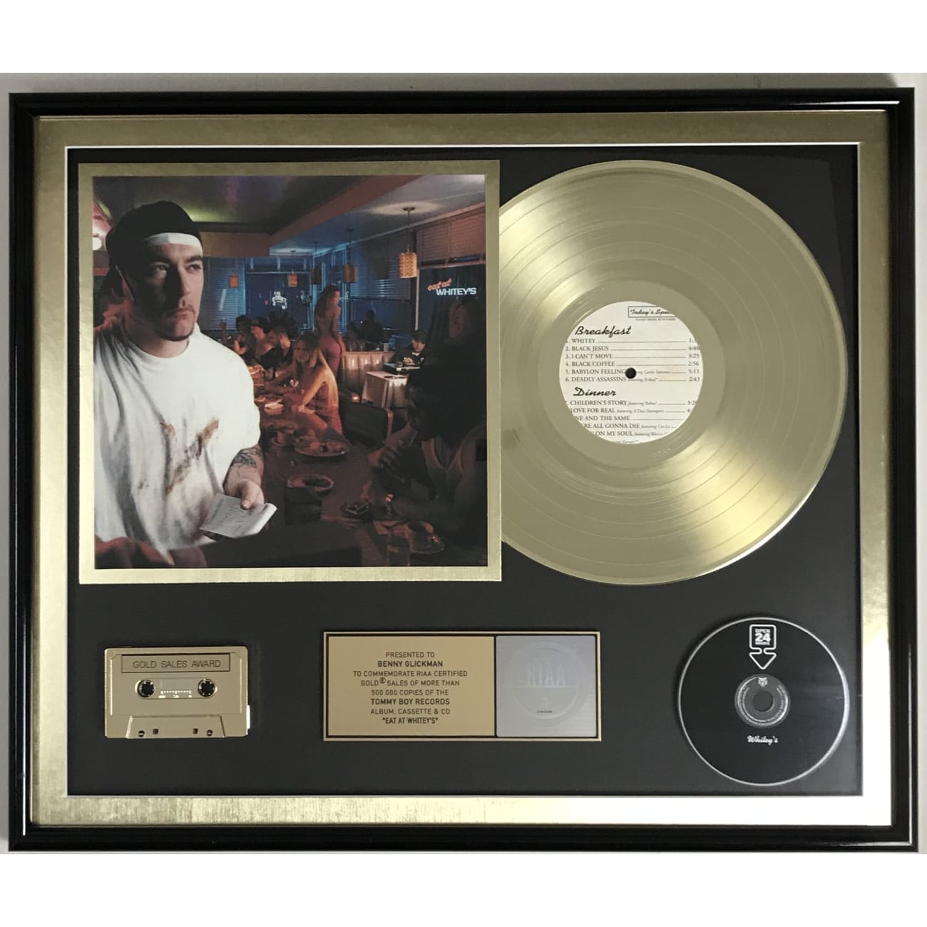 Everlast - Eat At Whitey's RIAA Gold Album Award - Official Music CD - Perfect for Collectors & Fans of Hip Hop & Rock Music - Great for Home, Car, or Party Playback