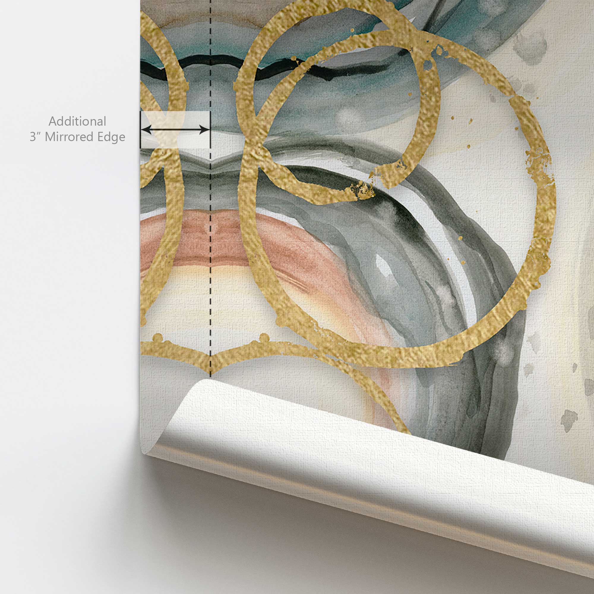 Golden Echoes v1 Canvas Wall Art Print - Modern Home Decor for Living Room, Bedroom & Office