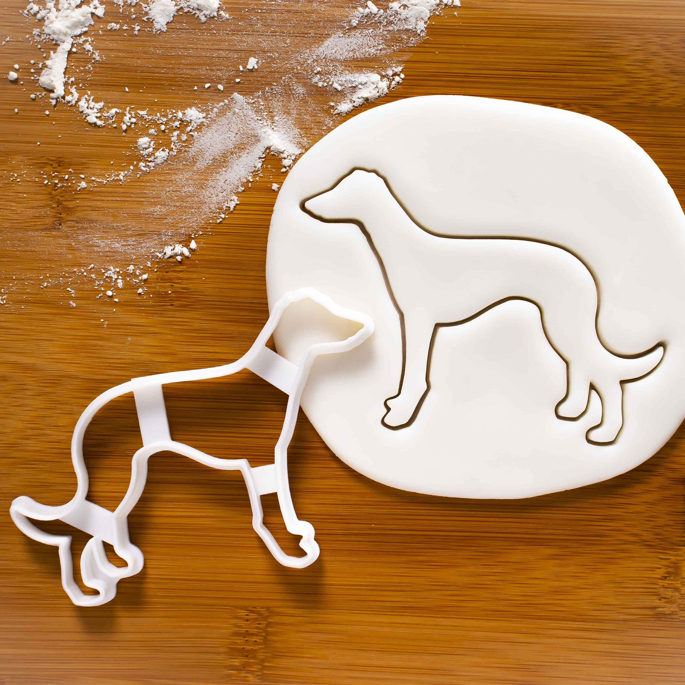 Greyhound Silhouette Cookie Cutter - 1 Piece Stainless Steel Dog Bone Shaped Baking Tool for Dog Lovers | Perfect for Dog-Themed Parties, Pet Birthday Treats & DIY Cookie Decorating