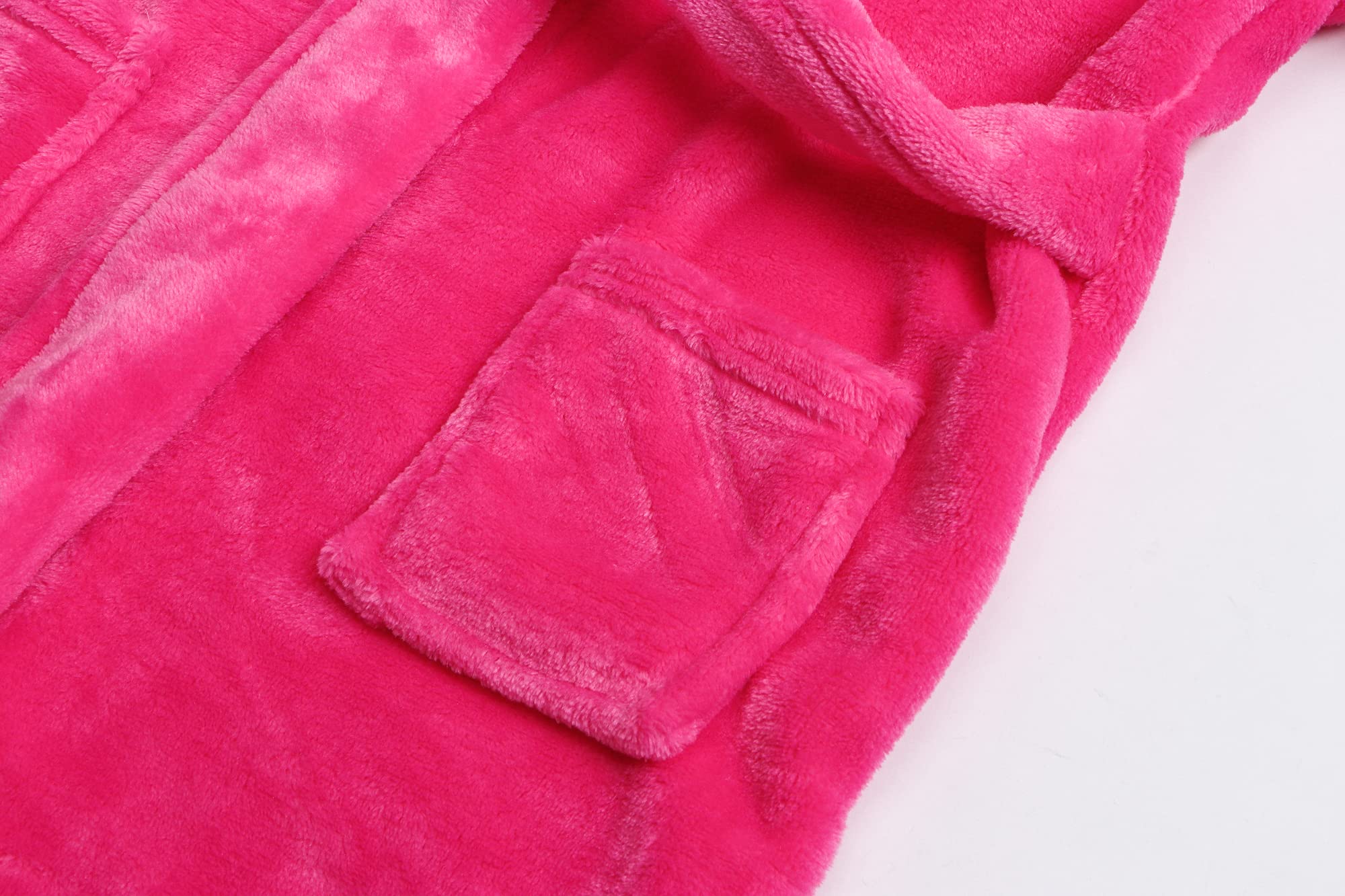 Girls Fleece Hooded Robe - Soft Premium Fuzzy Bathrobe for Kids Ages 2-12 | Cozy Winter Wear, Birthday Gift & Spa Day Essential